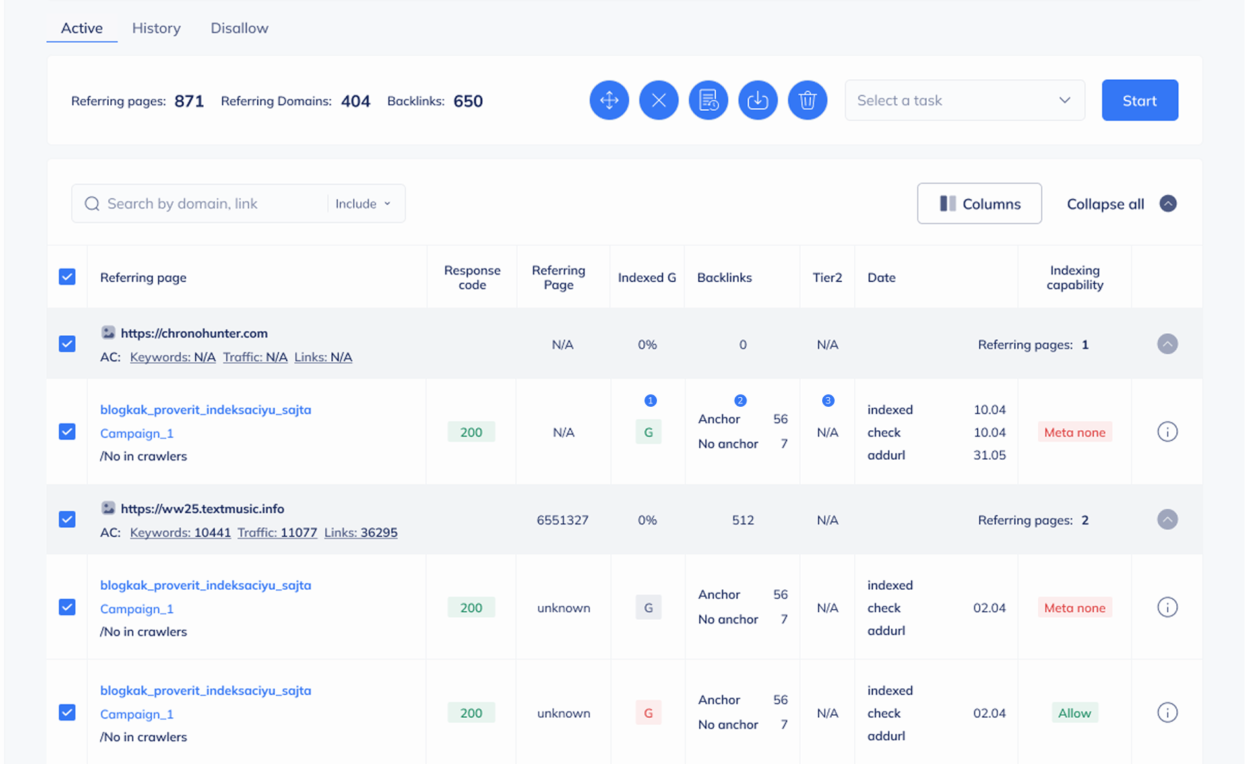 bulk backlinks counter